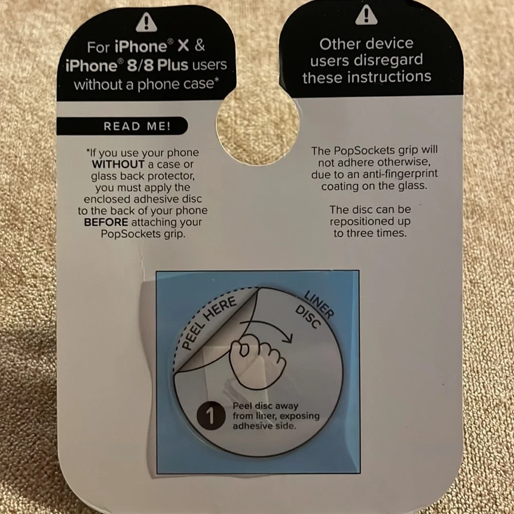 NWT- Pug Puppy Pop Sockets (fits any brand cellphone)